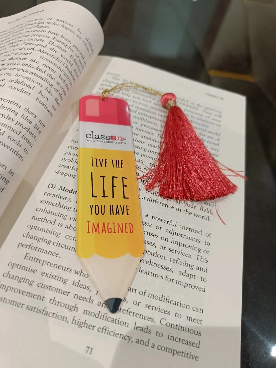 Acrylic Bookmark with Tassel