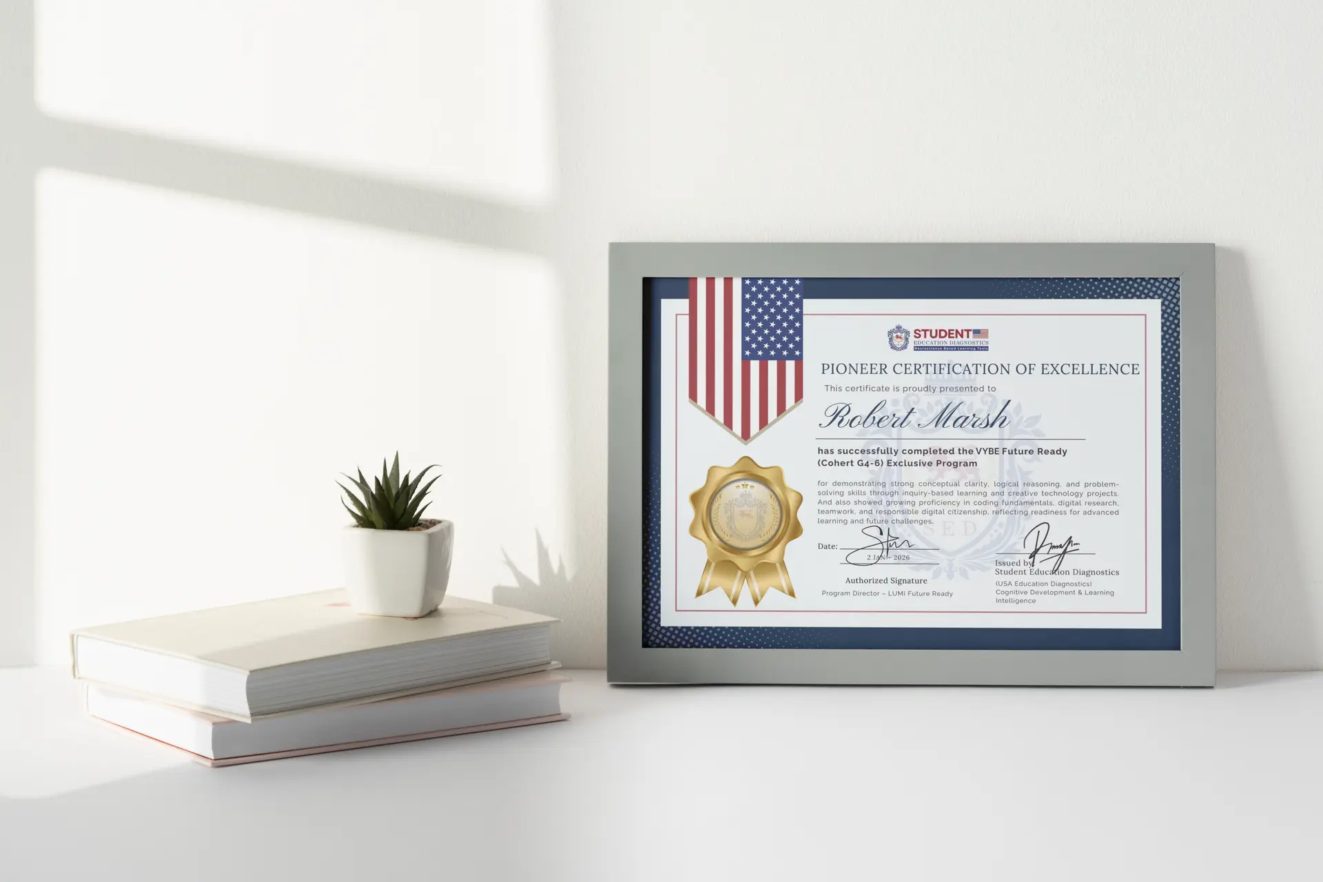 Pioneer Certification of Excellence  (Grades 4–6)
